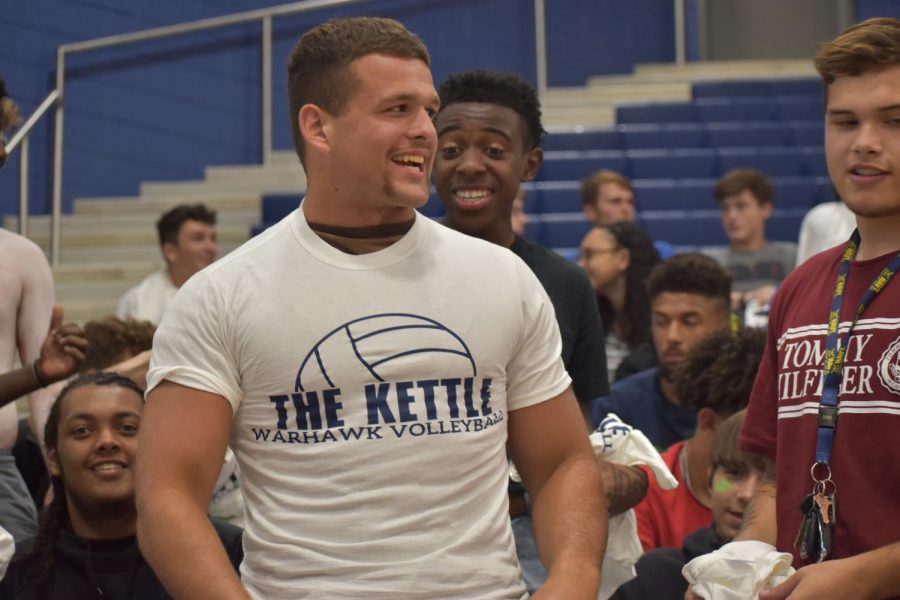 Senior Trenton Allen appreciates the support the Kettle gives the football team of which he is a member, and he in turn attends events for other teams. 