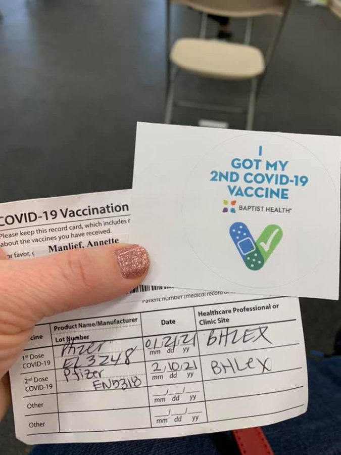 Annette Manlief chose to be vaccinated for COVID 19 and was appreciative of the opportunity to be in one of the early groups.  