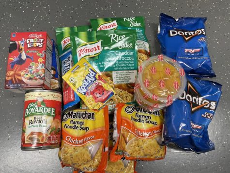 The backpack program sends home breakfast, lunch and snack items each Friday so that students avoid hunger over the weekend.  