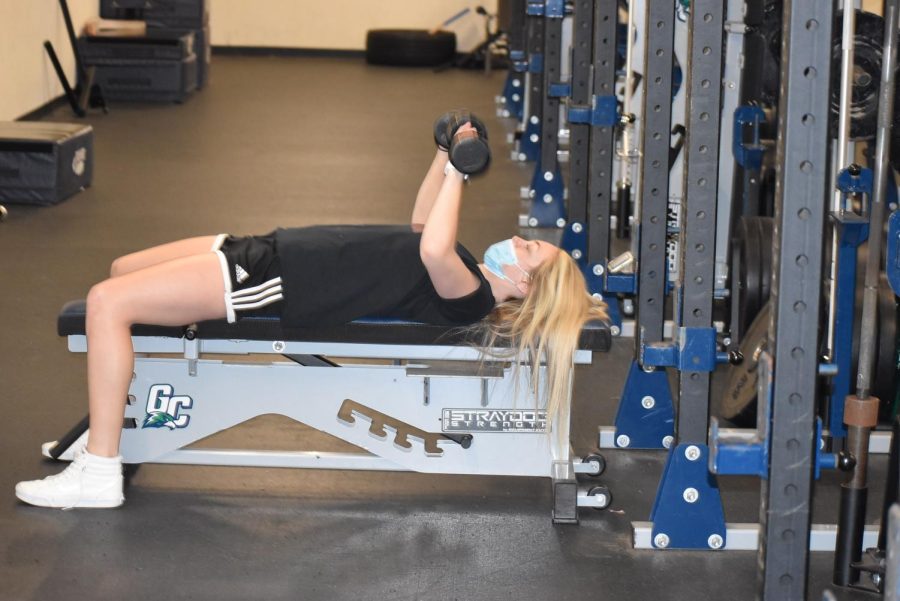 An all female strength and conditioning class has become a popular elective at GCHS. 