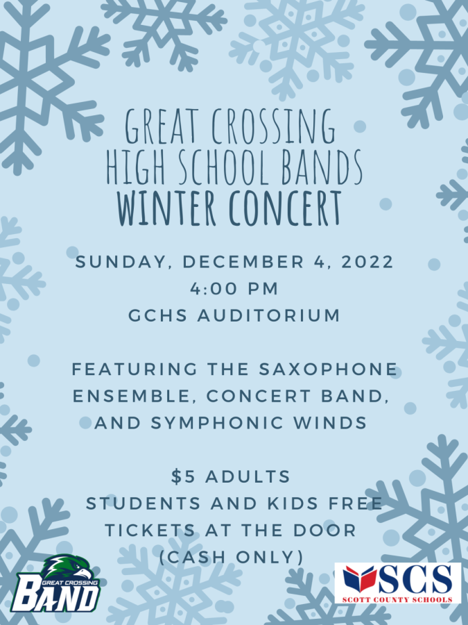Winter Band Concert Coming Sunday 12/4!
