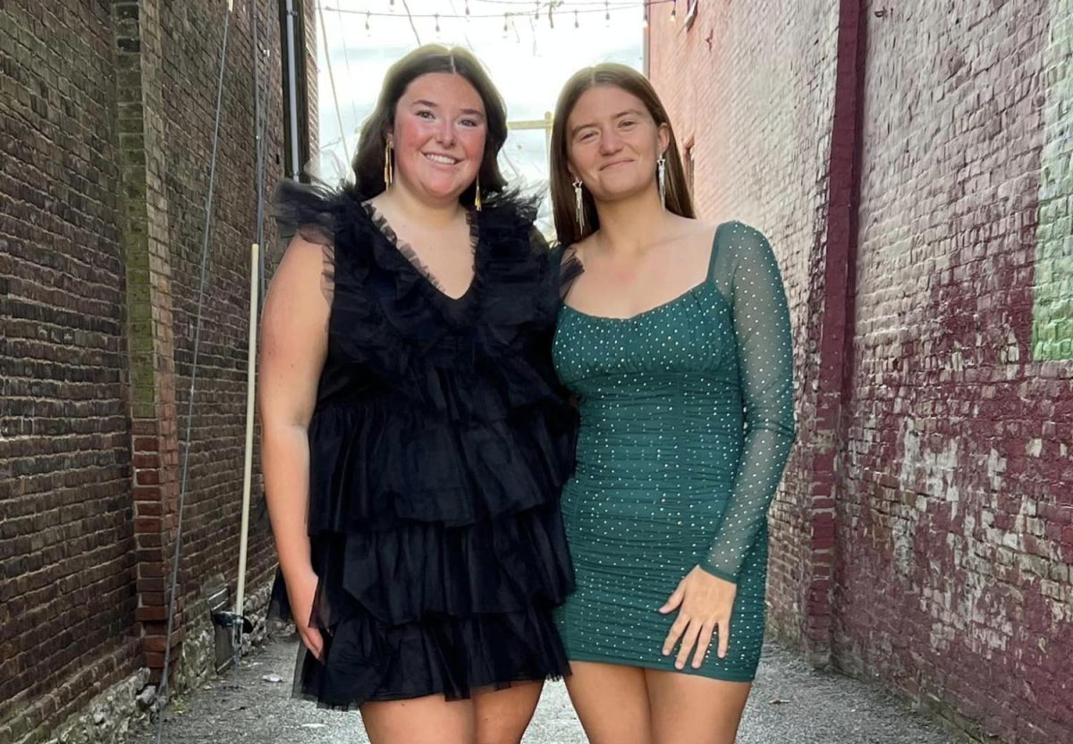 Seniors Annie Lawson and Anna Murphy enjoyed their junior Homecoming dance in 2023--once they found a dress.  