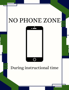 Phones are not allowed during instructional time due to change in state law for all public Kentucky schools.  