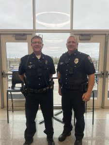 Officers Martin and Hudnall are present on campus every day to ensure a safe environment for students.